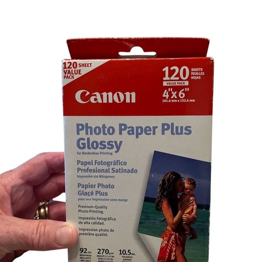 Canon Photo Paper‎ Plus Glossy 120 Sheets Premium Quality Glossy Finish